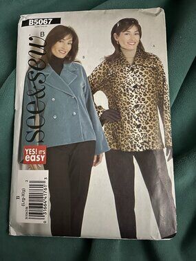 Butterick See & Sew B5067 Misse's Jacket Pattern  Unlined Sz Lrg-Xlg